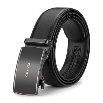 Thắt lưng nam cao cấp CK&VM, dây nịt nam da bò 2 lớp mềm mại, nịt da nam khóa tự động bản rộng 3,5cm