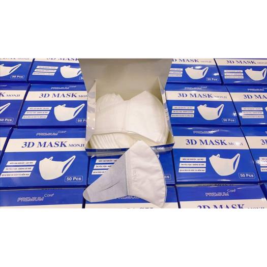 Hộp 50 chiếc khẩu trang 3D mask Monji kháng khuẩn