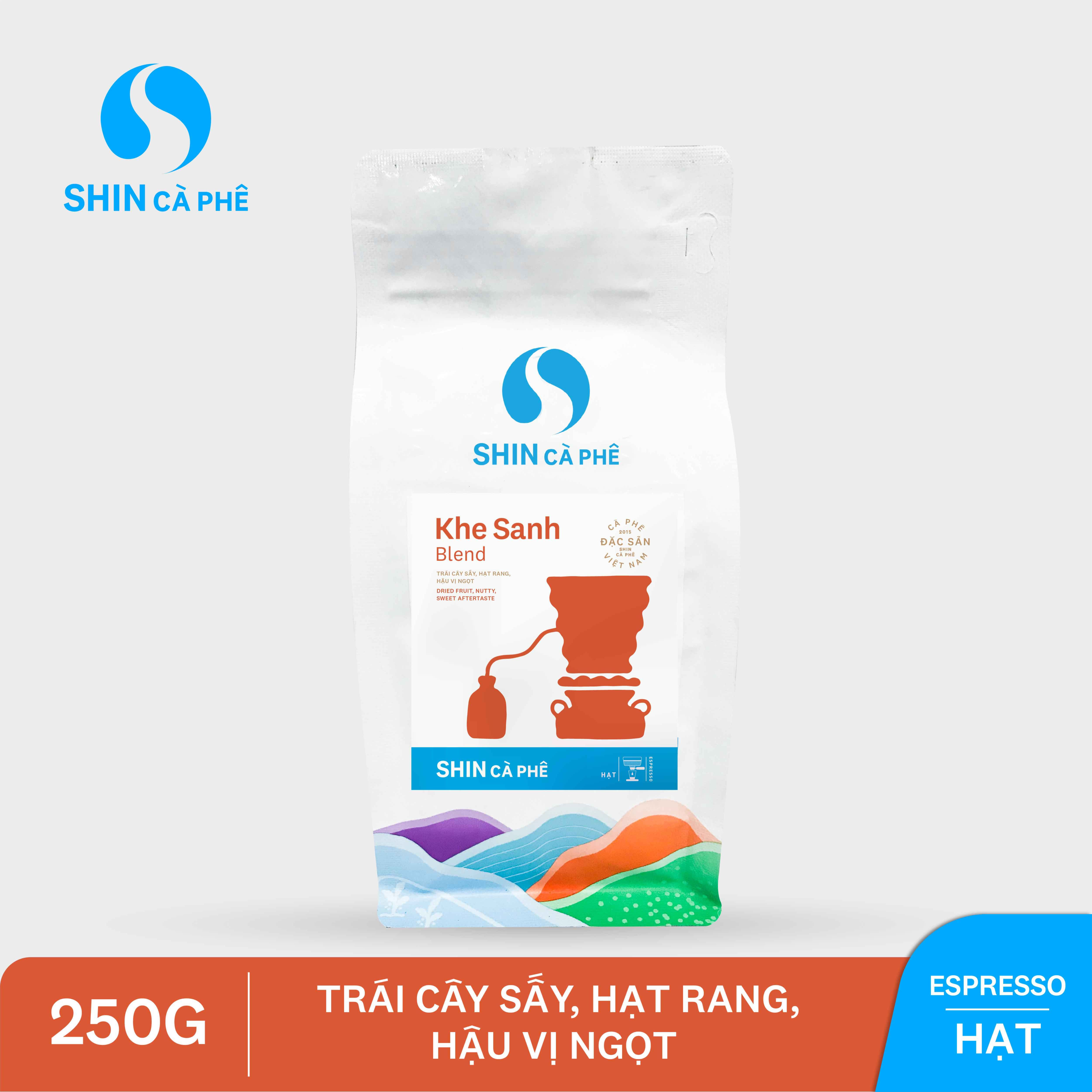 SHIN Cà Phê - Espresso Khe Sanh Blend 250g Hạt - Cà Phê Đặc Sản Pha Máy
