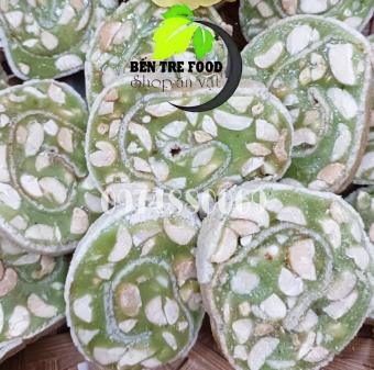1kg Kẹo dừa dứa cuộn đậu phộng Bến Tre