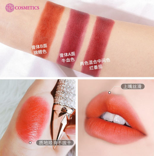 [Chính Hãng] Son 3 màu - Son 3 màu AGAG son lì dưỡng ẩm lâu trôi son môi 3 màu son thỏi bền màu son nội địa Trung son ba màu chính hãng