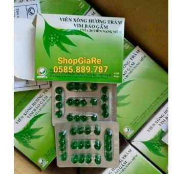 Viên xông Hương Tràm hộp 40 viên xông khi cảm cúm, xông sát khuẩn mũi họng