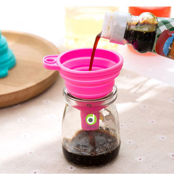 Phễu silicone dùng chiết suất chất lỏng vào chai nhỏ phễu rót nước chấm có thể xếp gọn - PK94