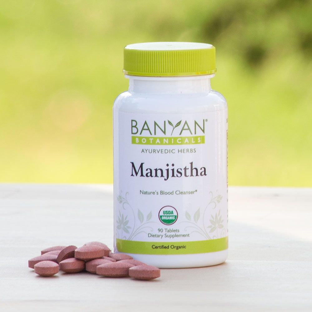 Banyan Botanicals Manjistha Tablets - Hỗ trợ làn da khỏe mạnh và làn da