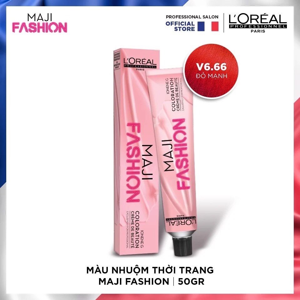 Màu nhuộm tóc cao cấp L'Oreal Majifashion V6.66 50ml kèm oxy