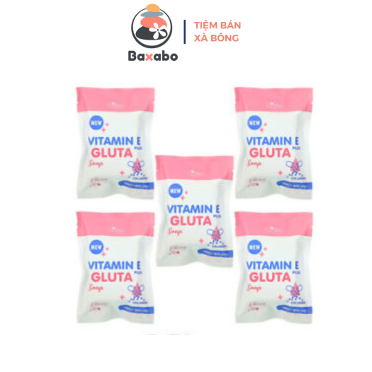 01 XÀ PHÒNG TẮM TRẮNG DA VITAMIN E PLUS GLUTA X10 COLLAGEN THÁI LAN CHÍNH HÃNG - TẶNG KÈM TÚI SOAP TẠO BỌT BỀN ĐẸP