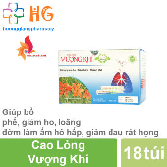 Cao Lỏng Vượng Khí - Giúp bổ phế, giảm ho, loãng đờm làm ấm hô hấp, giảm đau rát họng (Hộp 18 túi)