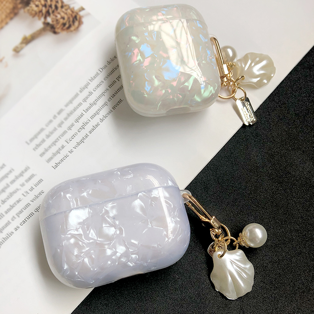 Sang Trọng Vỏ ngọc trai cho bé gái Trường Hợp Cho Apple Airpod 1 2 3 Trường Hợp Cho AirPods Pro 2 Trường Hợp Túi Tai nghe bluetooth Phụ Kiện Tai Nghe Hộp