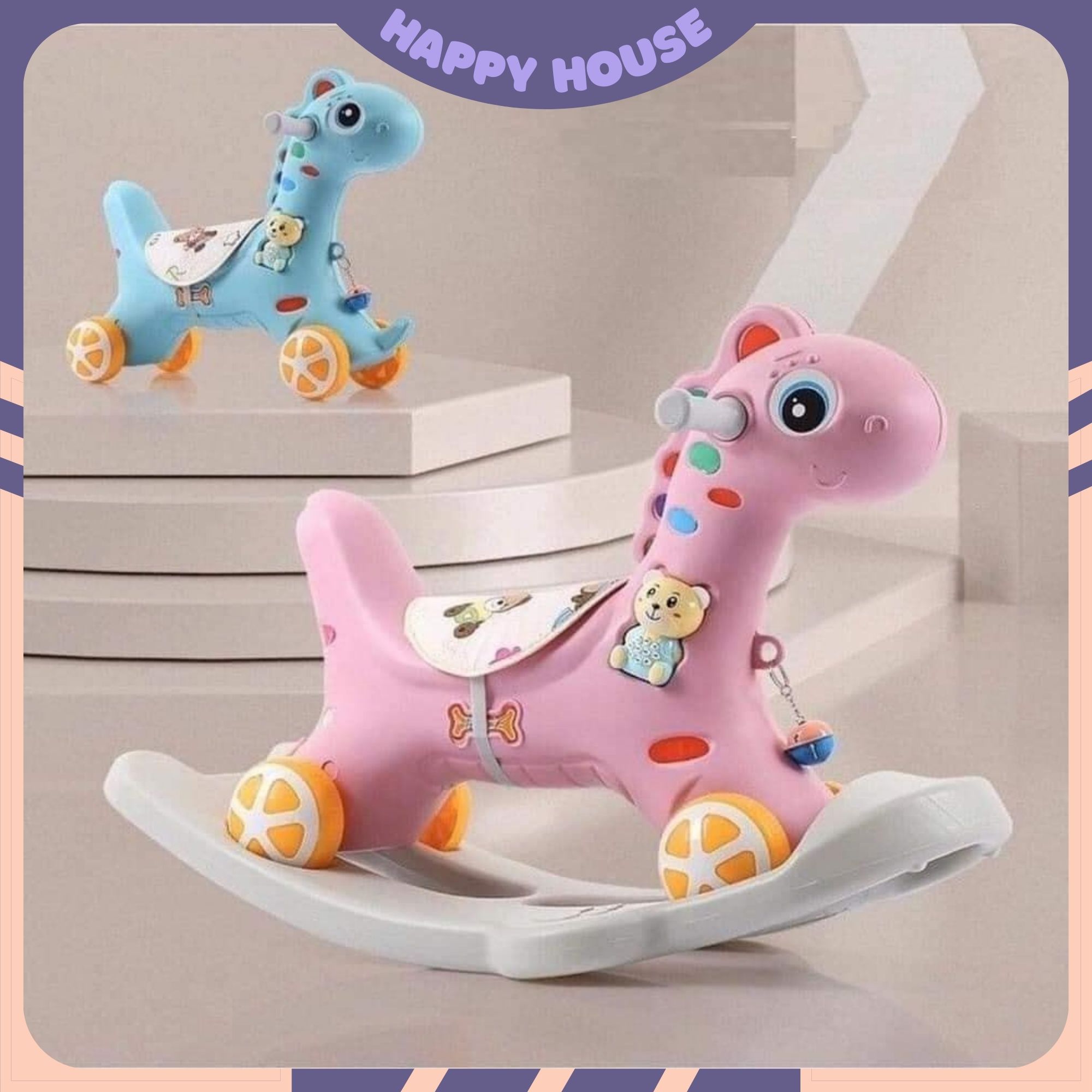 Ngựa Bập Bênh Cho Bé, Ngựa Bập Bênh Có Nhạc Cho Bé Vui Chơi, Ngựa Bập Bênh 2 Trong 1, Phát Triển Vận Động Cho Bé Yêu