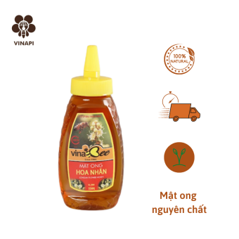 Mật ong hoa nhãn nguyên chất Vinabee 530G/ Mật ong hoa nhãn Hưng Yên 530G