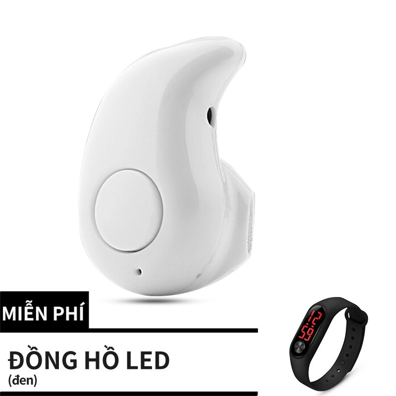 [GIÁ SỐC] Tai Nghe Bluetooth Mini S530 trắng Không Dây  Nhỏ gọn - Chống ồn - Tặng 1 dây sạc nhanh  tai nghe giá rẻ - tai nghe nhét tai gaming  tai nghe hay giá rẻ 2020 Đồng hồ led miễn phí