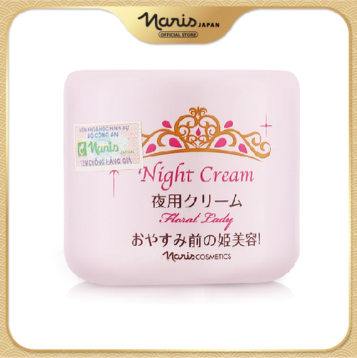 Kem đêm tăng cường độ ẩm giúp da căng mịn NARIS Floral Lady Night Cream 49g thích hợp mọi loại da, đặc biệt là da dầu