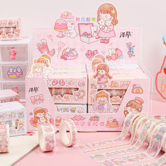 Set 6 cuộn washi tape xinh xắn dễ thương
