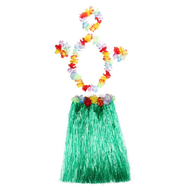 【123~Bingo!】5PCS Plastic Fibers Women Grass Skirts Hula Skirt Hawaiian  Costume 30CM40CM60CM80Cm Ladies Dress Up Festive & Party