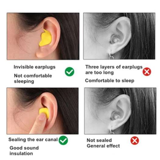 Bộ 60 Moldable Hình PU Chống Tiếng Ồn Tai Nghe Bảo Vệ Chống Thấm Nước Tai Nghe Nhét Tai Cho Làm Việc Studing Ngủ