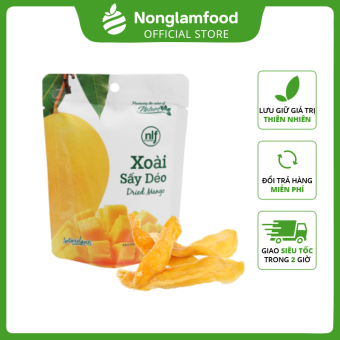 Xoài Sấy Dẻo Gói Nonglamfood 75g | Ăn vặt tốt cho sức khỏe | Healthy Snack | Ăn vặt văn phòng | Ăn vặt nổi tiếng Sài Gòn | Trái cây sấy dẻo dinh dưỡng ăn liền | Mua Ăn vặt giảm cân & giữ dáng | Ăn vặt đẹp da