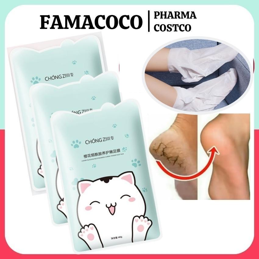 Mặt Nạ Dưỡng Ẩm , Mask Chân Mèo, Mặt Nạ Ủ Chân Giúp Da Trắng Mềm và Giảm Nứt Gót Chân FAMACOCO