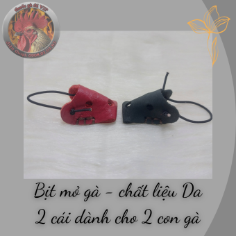 Bịt mỏ gà - chất liệu da (2 cái dành cho 2 con gà)