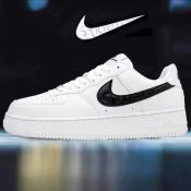 AF1 White/Black Sneaker Shoes for Men and Women, Unisex