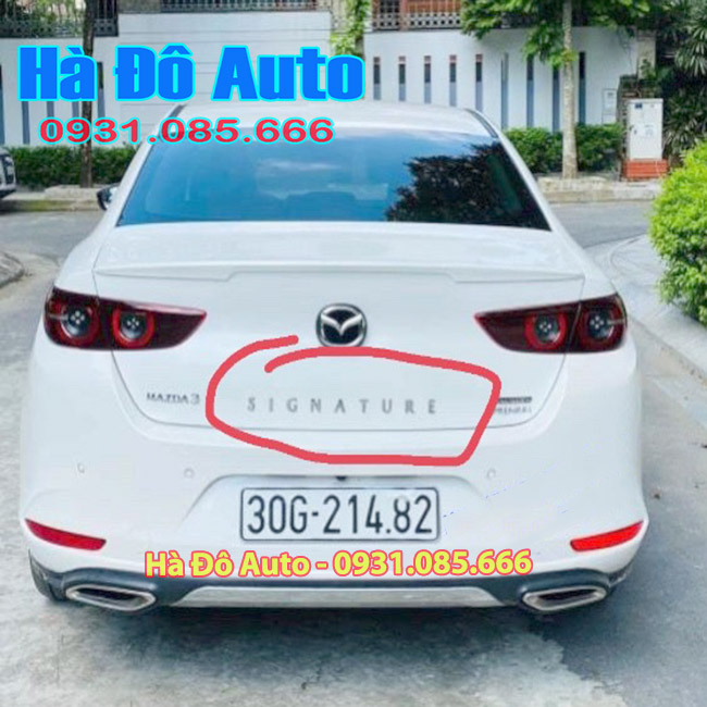 Tem Chữ Signature Dán Duôi Xe Mazda 3 - Logo Chữ Nổi Signature Dán Duôi Xe Mazda 3