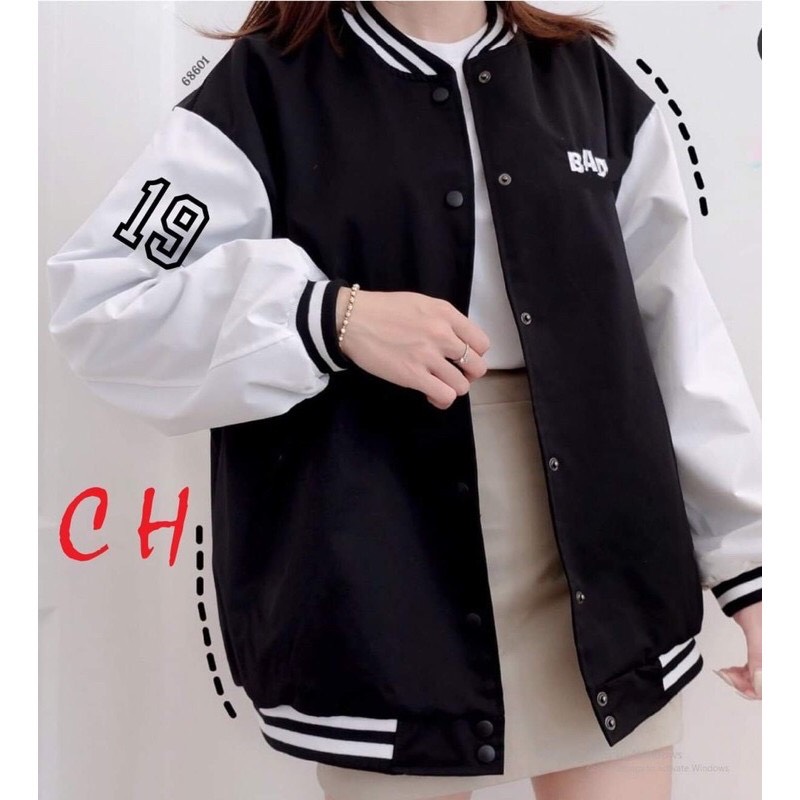 Áo gió bomber số 19 phối tay ch12