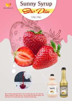 Siro SUNNY Dâu Tây Đài Loan chai 2.5kg