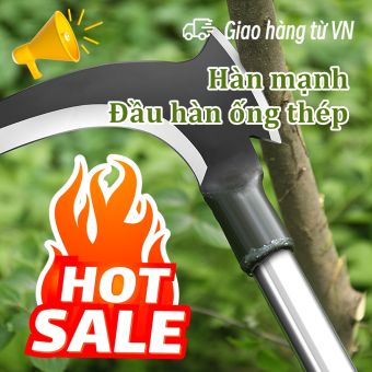 Làm cỏ liềm cao thép mangan liềm làm vườn đa năng 2 lưỡi dao rựa cắt gỗ cây dao dụng cụ làm vườn