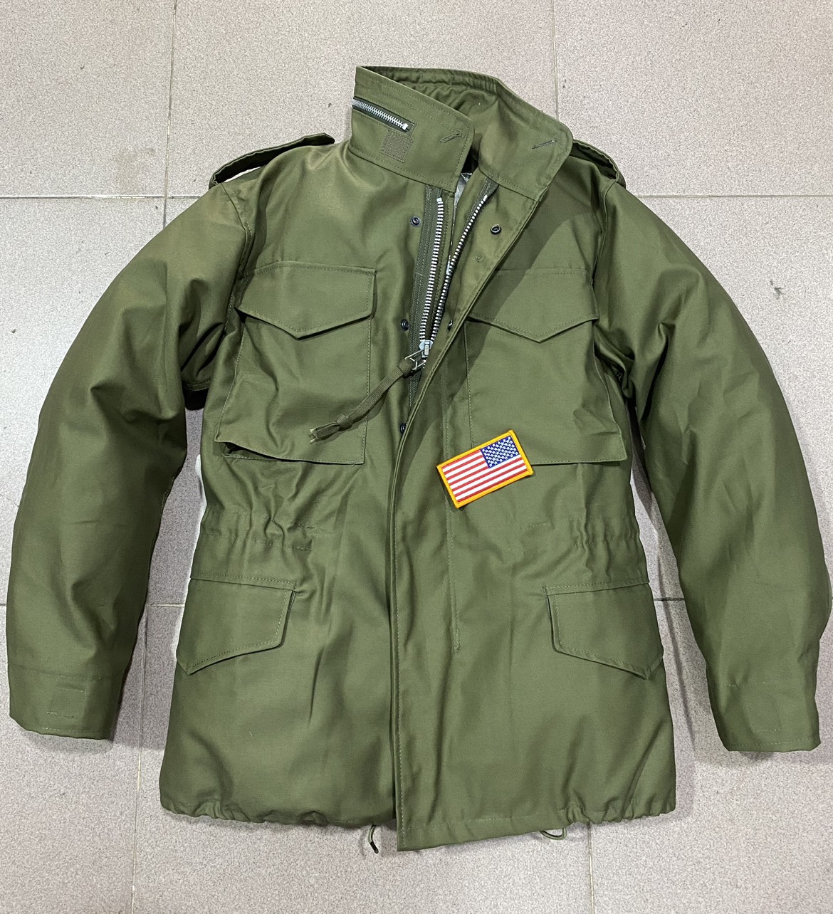 Áo m65 field jacket - áo nato - áo phiêu khóa nhôm màu xanh oliver og 107