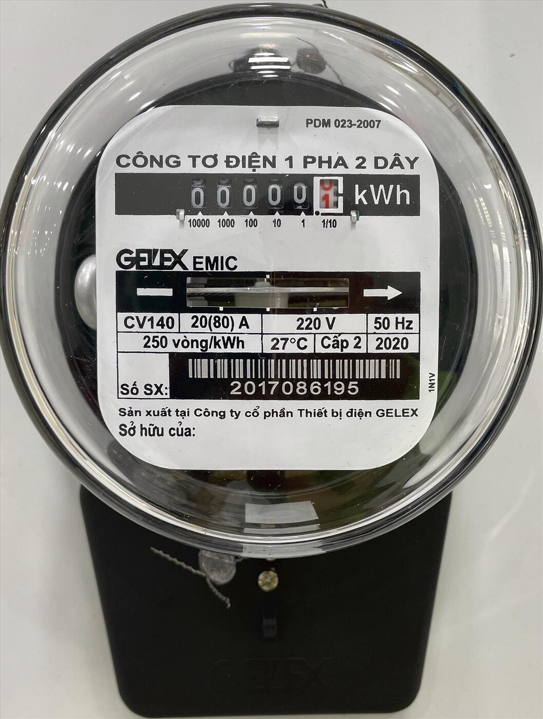CÔNG TƠ ĐIỆN 1P 20/80A (EMIC CV-140)
