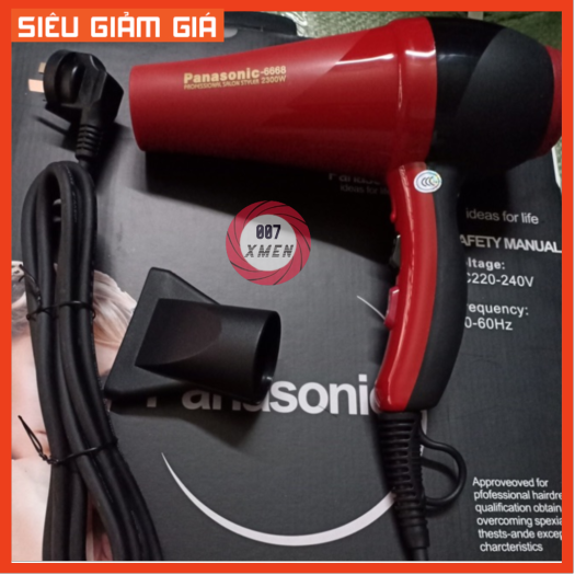 Máy sấy tóc Panasonic 6668-2300w ánh sáng xanh dương,hương thơm khi sấy, máy sấy khỏe, chạy êm