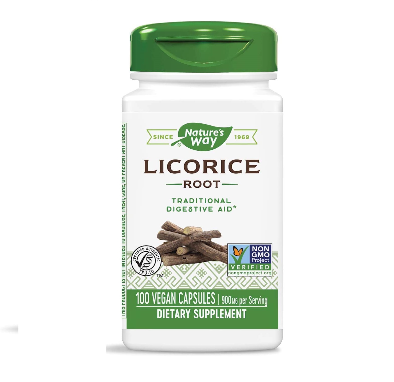 Nature's Way Licorice Root 900mg Viên uống rễ cam thảo hỗ trợ tiêu hóa, tuyến thượng thận và hệ hô hấp tự nhiên 100 viên