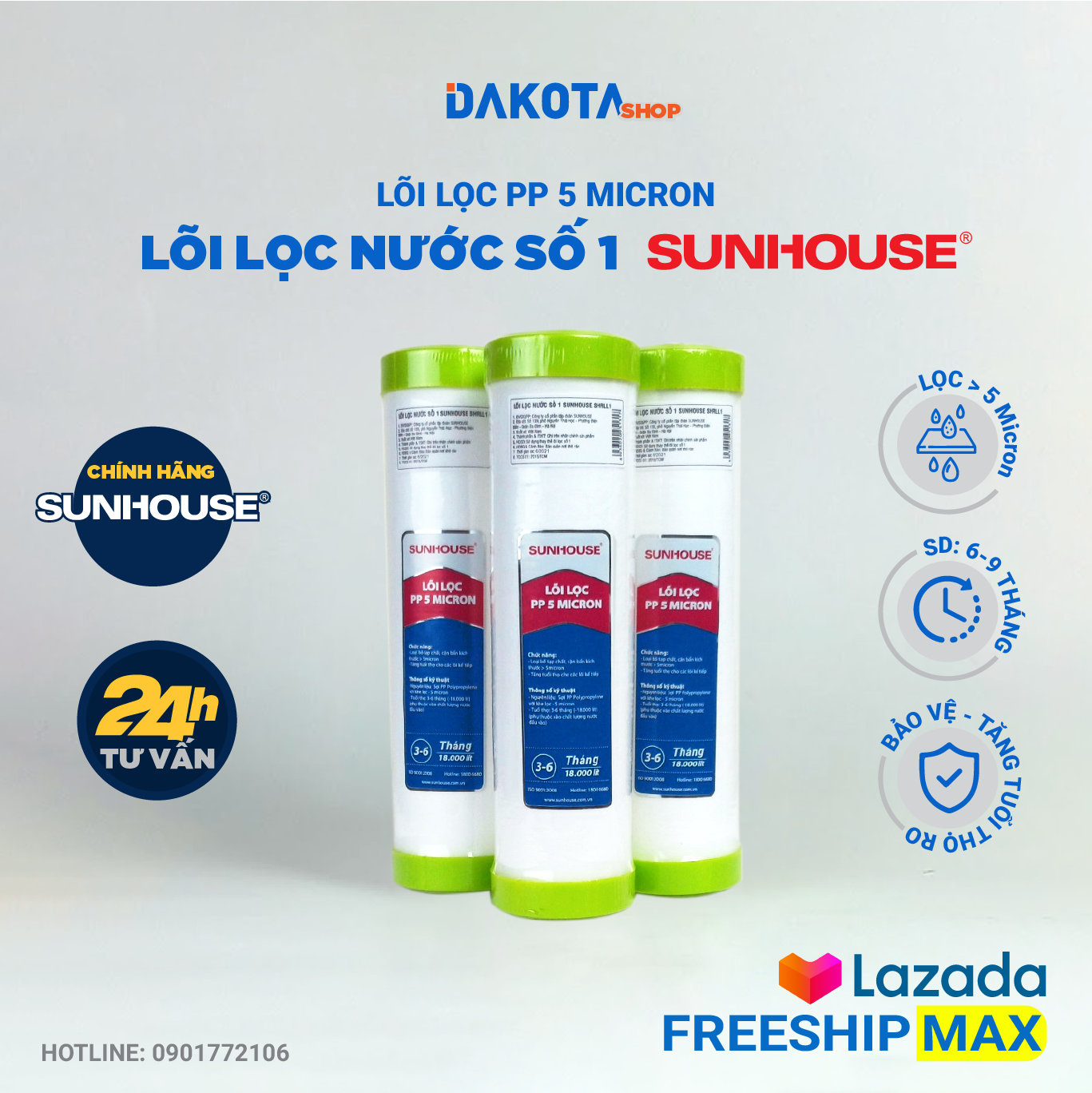 Lõi lọc nước số 1 sunhouse - shrll1