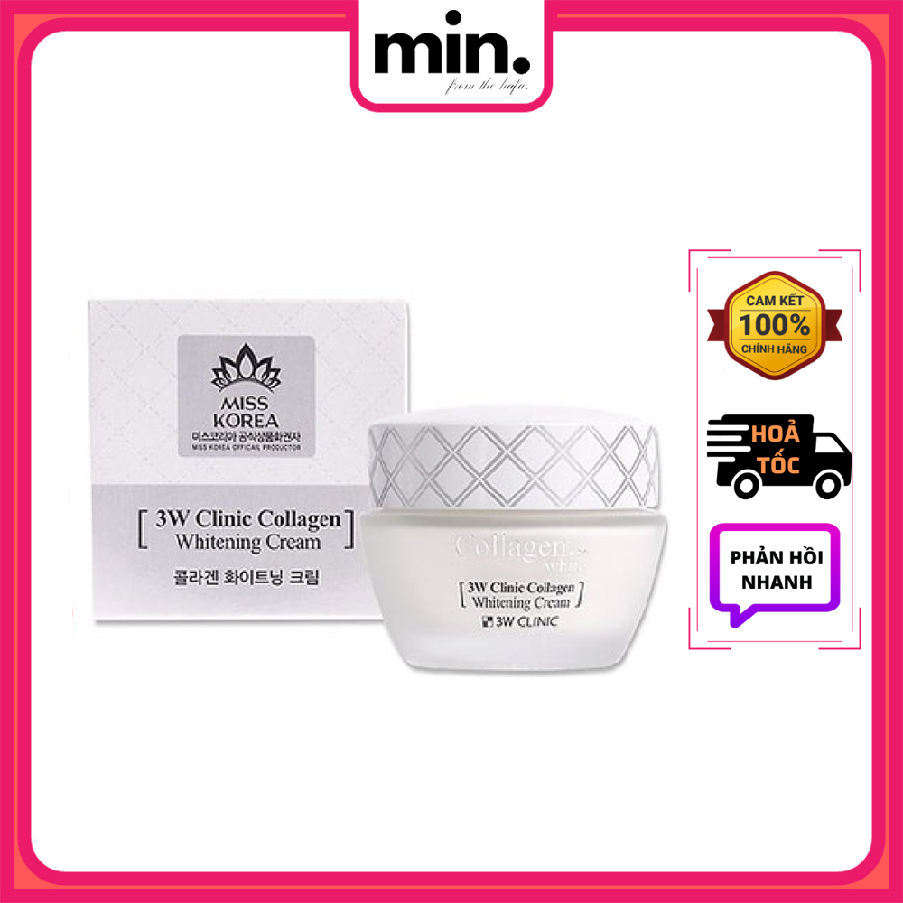 Kem dưỡng trắng da bổ sung collagen 3W CLinic Collagen Whitening Cream 60ml _ 3W Clinic Chính Hãng