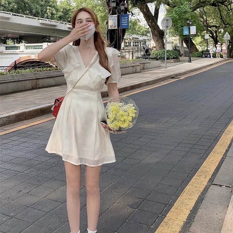 Váy tơ bèo tiểu thư 2 lớp