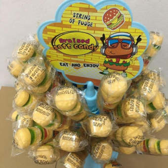 Combo 30 cây kẹo dẻo Trái cây ( humberger ) xiên que