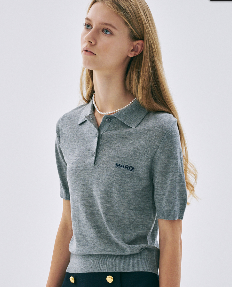 CHEMISE SLIM EN TRICOT MARDI MERCREDI PIQUET (Nouveauté 2025)