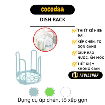 Giá úp chén, bát - Giá nhựa úp chén bát ráo nước có thể xếp gọn, tiết kiệm không gian - Khay úp ly