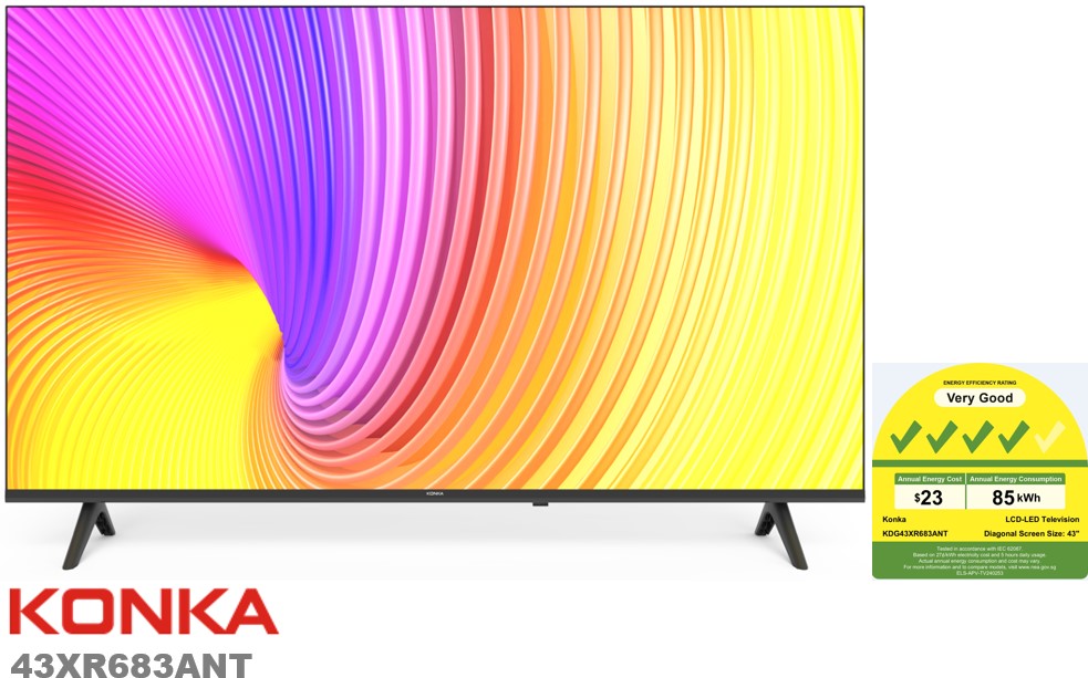 KONKA 43XR683ANT FHD LED GOOGLE TV | Lazada Singapore