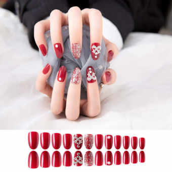 Hộp 24 Móng tay giả , móng giả A5 ( Tặng kèm keo dán móng )