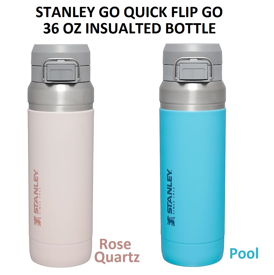 Stanley 36 oz. Quick Flip Go Water Bottle, Rose Quartz