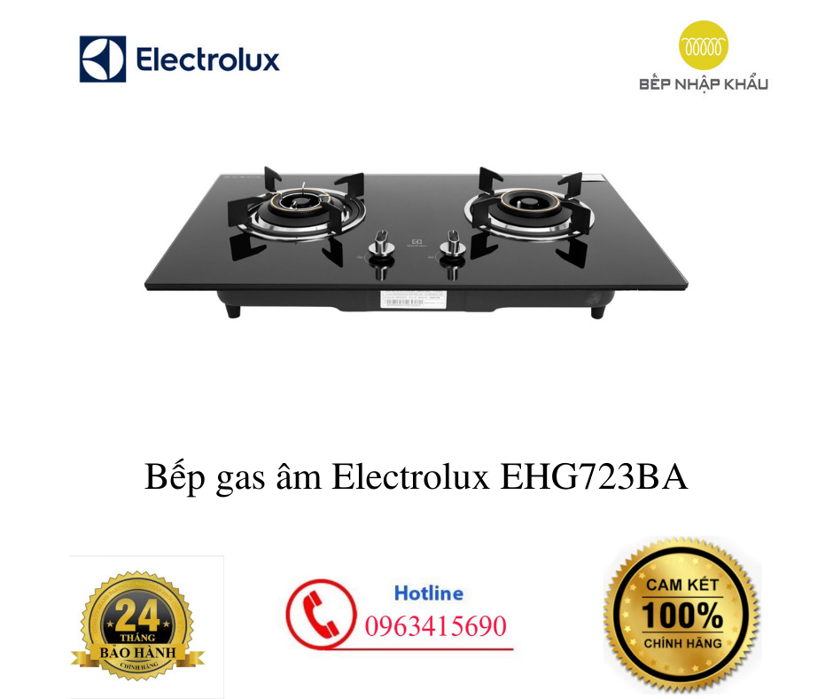 Bếp gas âm Electrolux EHG723BA sản xuất Trung Quốc, bếp gas, bếp gas đôi, bếp gas đơn, bếp gas âm, bếp ga, bếp ga đôi, bếp ga đơn, bếp ga âm, bep ga, bep gas