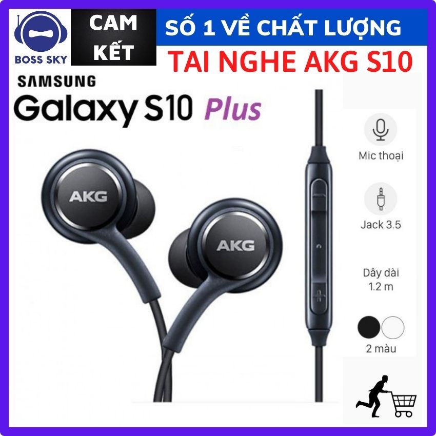 [ZIN BÓC MÁY] Tai nghe Samsung Galaxy S10 HF11 BOSS SKY, S10 Plus AKG chân cắm 3.5mm phiên bản mới Âm Thanh Đạt Chuẩn