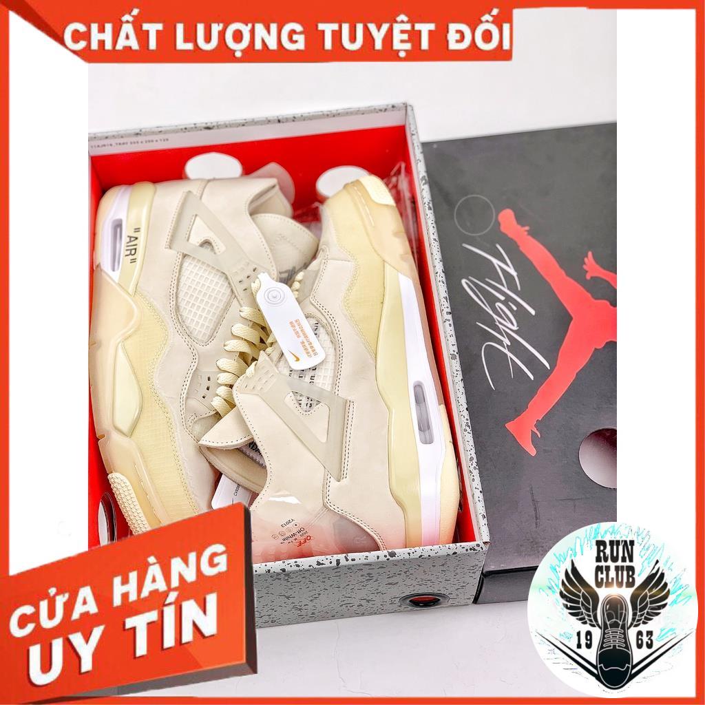 ( VIDEO ẢNH THẬT+HỘP BẢO VỆ+FREESHIP) giầy thể thao JORDAN 4 trắng kem thời trang nam nữ