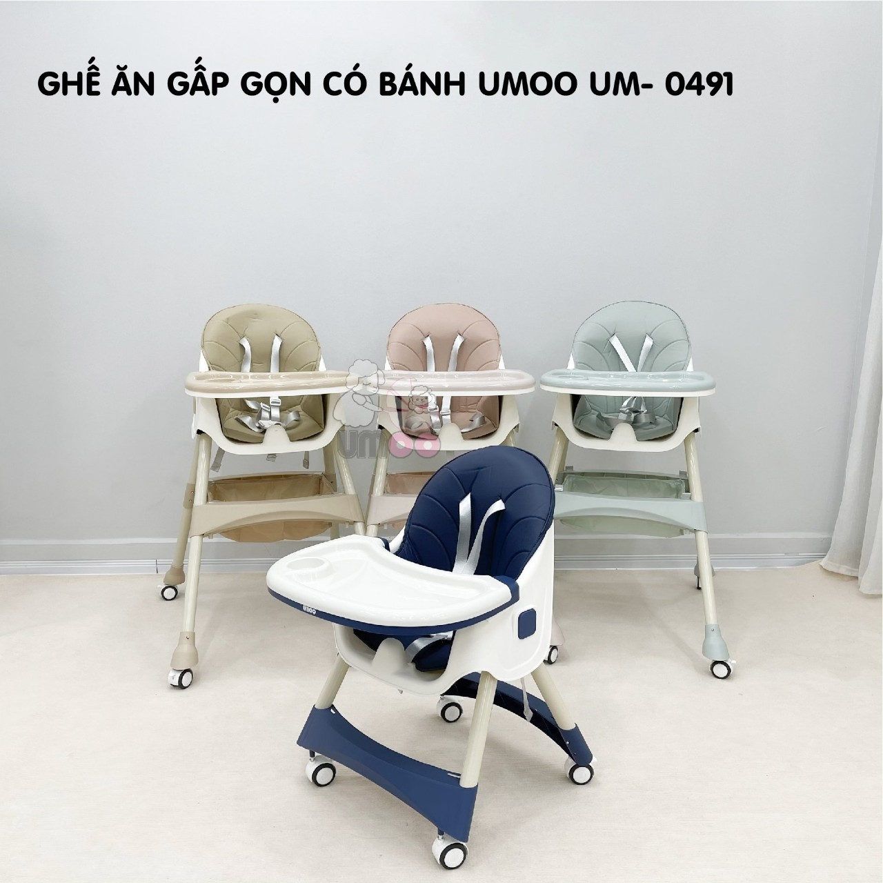 Ghế ăn dặm Umoo cao cấp có Đệm