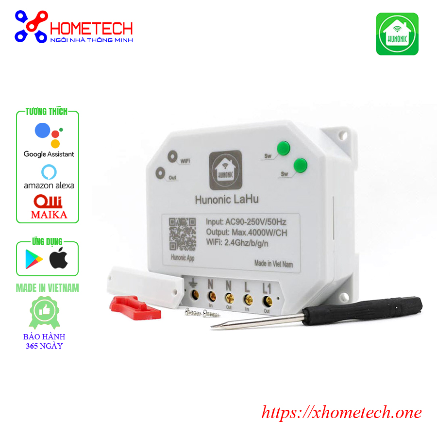Công tắc thông minh wifi Hunonic Lahu, Công tắc thông minh kết nối Wifi