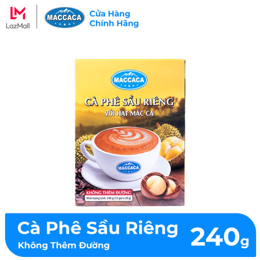 Maccaca - Cà Phê Sầu Riêng với hạt Mắc Ca – không thêm đường.