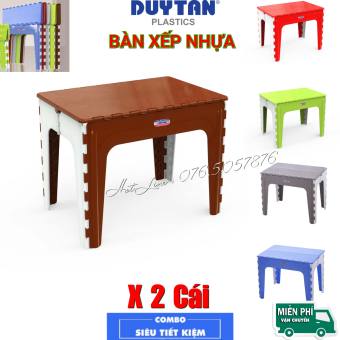Combo 2 Bàn xếp nhựa duy tân (KT- 65 x 45 x 50 cm) No.947