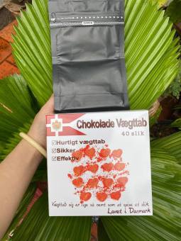 Kẹo socola giảm cân đan mạch hộp trắng