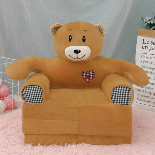 ✬Ghế Lười Bông Hình Thú,Sofa Giường Vừa Ngồi Vừa Nằm Cho Bé-voi xanh▲