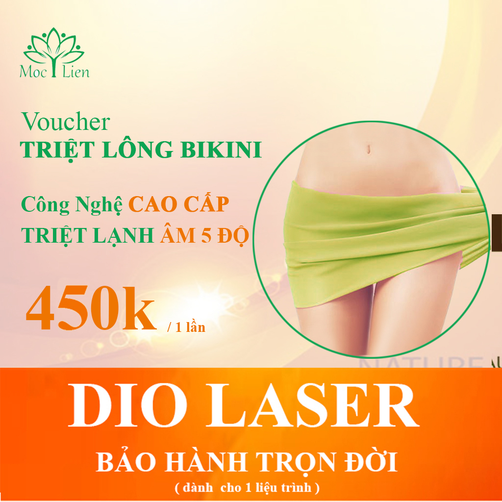 HCM - Voucher Spa Chăm Sóc Da - Triệt Lông Bikini Diode Laser Công Nghệ Cao Cấp  tại TM Mộc Ý Liên